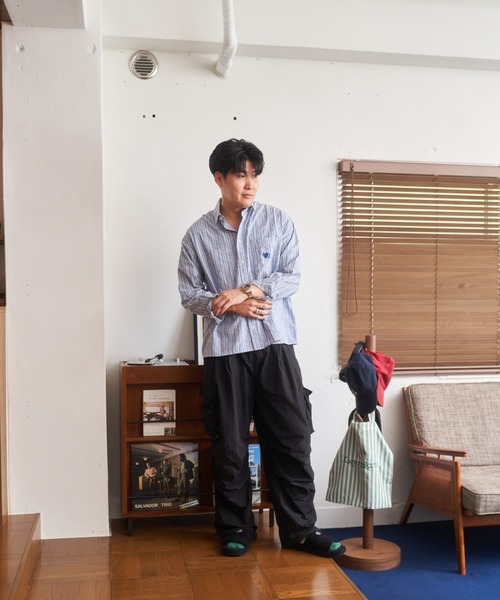 stripe wash shirts / ストライプウォッシュシャツ（シャツ