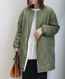 中綿キルト×裏ボアリバーシブルコート
