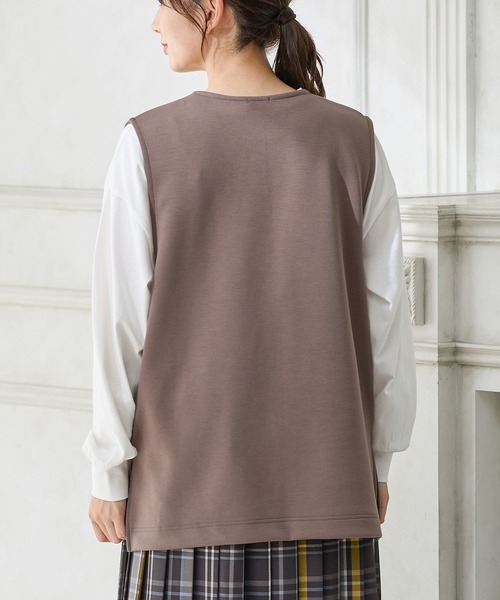 Honeys(ハニーズ)の「Tシャツ付ベスト(ベスト・レディース・モカ/チャコール/ブラック・M/LL/L/S)」の21枚目の写真