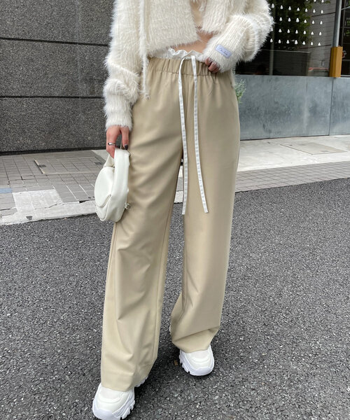 mline（エムライン）の「[mline]レイヤードイージーパンツ（その他パンツ・レディース・グレー/ブラック/ベージュ・1/2）」の16枚目の写真