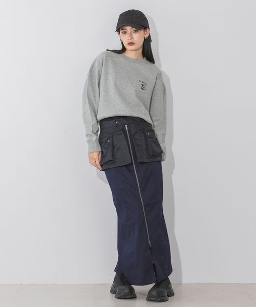 JEANASIS（ジーナシス）の「ポイントシシュウロゴウラケプルオーバー/149827（スウェット・レディース・ブラック/グレー/ボルドー・FREE）」の18枚目の写真