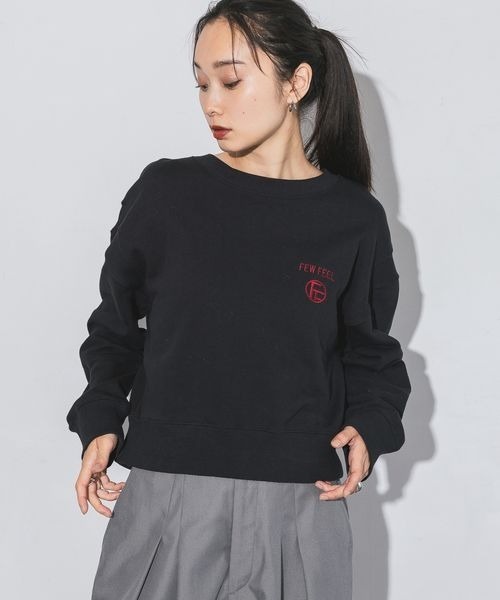 JEANASIS（ジーナシス）の「ポイントシシュウロゴウラケプルオーバー/149827（スウェット・レディース・ブラック/グレー/ボルドー・FREE）」の15枚目の写真