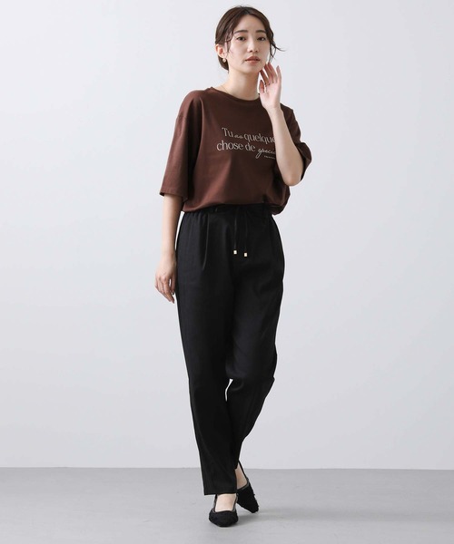 Gready Brilliant（グレディブリリアン）の「Ｔｕａｓ刺繍ロゴTシャツ（Tシャツ/カットソー・レディース・ブラウン/オフホワイト・38）」の15枚目の写真