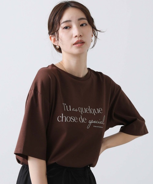 Gready Brilliant（グレディブリリアン）の「Ｔｕａｓ刺繍ロゴTシャツ（Tシャツ/カットソー・レディース・ブラウン/オフホワイト・38）」の16枚目の写真