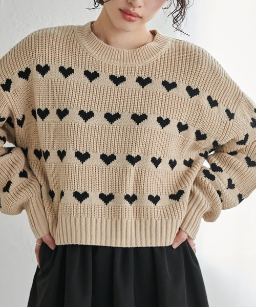 セール】ハートラインニットプルオーバー（ニット/セーター）｜RANAN