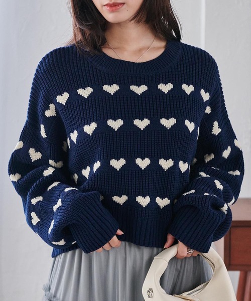 RANAN（ラナン）の「ハートラインニットプルオーバー（ニット/セーター
