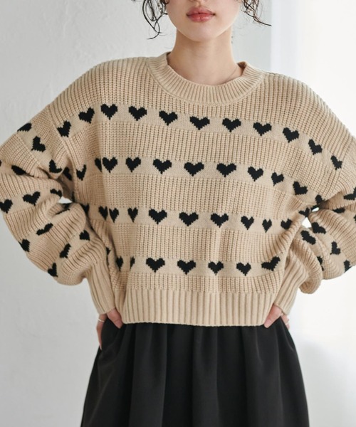 セール】ハートラインニットプルオーバー（ニット/セーター）｜RANAN