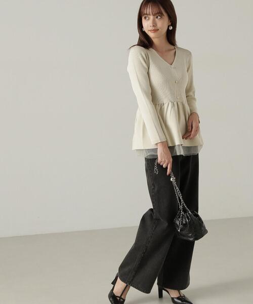 PROPORTION BODY DRESSING（プロポーションボディドレッシング）の「ワイドストレートデニム / 1214230905（デニムパンツ・レディース・ブルー/ブラック・MEDIUM/SMALL）」の5枚目の写真