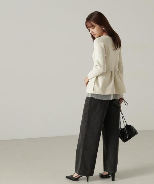 PROPORTION BODY DRESSING（プロポーションボディドレッシング）の「ワイドストレートデニム / 1214230905（デニムパンツ・レディース・ブルー/ブラック・MEDIUM/SMALL）」の6枚目の写真