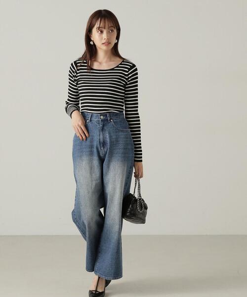 PROPORTION BODY DRESSING（プロポーションボディドレッシング）の「ワイドストレートデニム / 1214230905（デニムパンツ・レディース・ブルー/ブラック・MEDIUM/SMALL）」の21枚目の写真