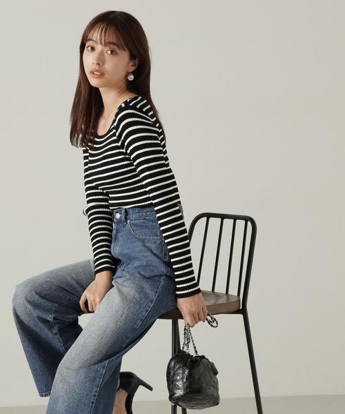PROPORTION BODY DRESSING（プロポーションボディドレッシング）の「ワイドストレートデニム / 1214230905（デニムパンツ・レディース・ブルー/ブラック・MEDIUM/SMALL）」の22枚目の写真