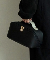 Rename（リネーム）の「【取り外し可能ポーチ付き／180度開く】Rename ハンドル付き ヨコ型 メイクポーチ（ポーチ）」