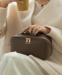 Rename（リネーム）の「【取り外し可能ポーチ付き／180度開く】Rename ハンドル付き ヨコ型 メイクポーチ（ポーチ）」