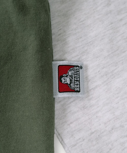 【セール】【BENDAVIS／ベンデイビス】2TEES LAYERED TAGGING/タギングロゴ バックプリント レイヤードロングTシャツ オーバーサイズ ロンT＆半袖T 2点セット（Tシャツ/カットソー）｜BEN DAVIS（ベンデイビス）