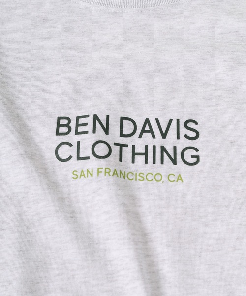 【セール】【BENDAVIS／ベンデイビス】2TEES LAYERED TAGGING/タギングロゴ バックプリント レイヤードロングTシャツ オーバーサイズ ロンT＆半袖T 2点セット（Tシャツ/カットソー）｜BEN DAVIS（ベンデイビス）