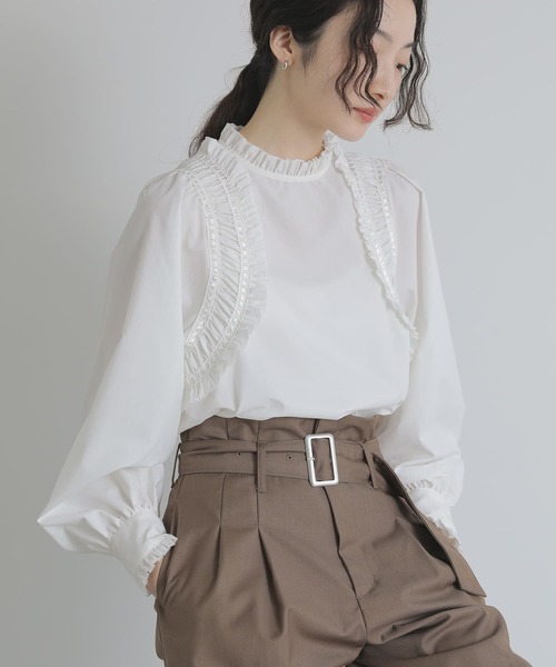 somari imagination(ソマリ イマジネーション)の「『ショルダーギャザーブラウス』(シャツ/ブラウス・レディース・ブラック/オフホワイト・2/1)」の18枚目の写真