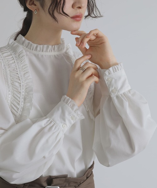 somari imagination(ソマリ イマジネーション)の「『ショルダーギャザーブラウス』(シャツ/ブラウス・レディース・ブラック/オフホワイト・2/1)」の17枚目の写真