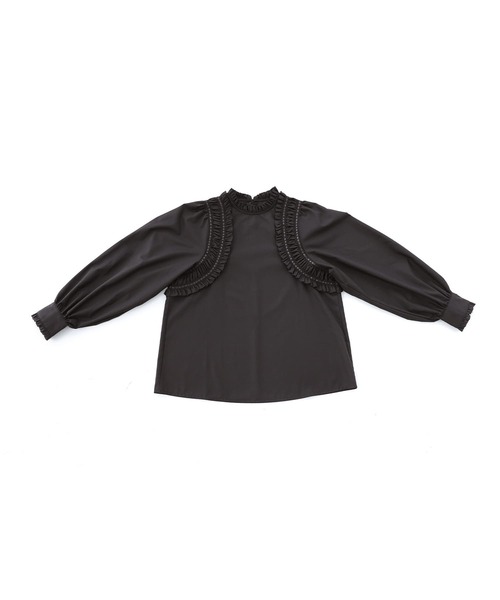 somari imagination(ソマリ イマジネーション)の「『ショルダーギャザーブラウス』(シャツ/ブラウス・レディース・ブラック/オフホワイト・2/1)」の5枚目の写真