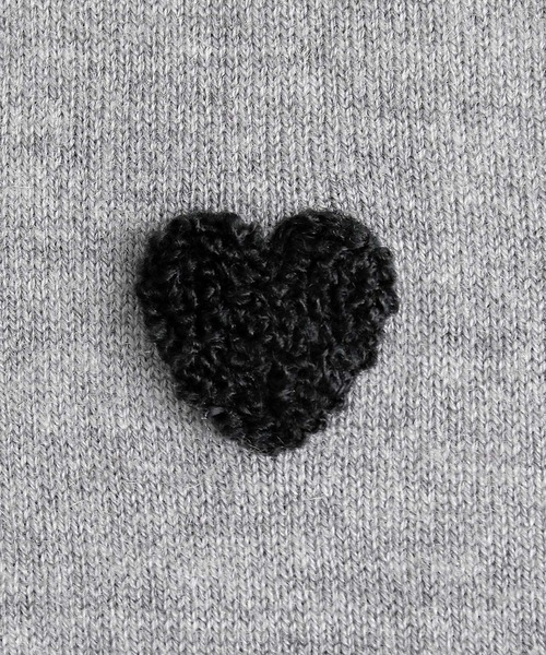 セール】《新色追加》ワンポイントハート刺繍ニットプルオーバー