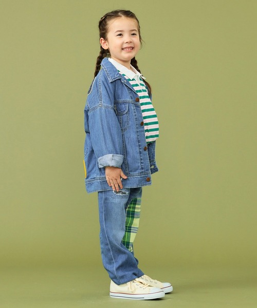 Lee（リー）の「Lee/リー【110-150cm】キッズ ルーズデニムジャケット ワッペン パッチワーク（デニムジャケット・キッズ・その他・110/120/130/140/150）」の8枚目の写真