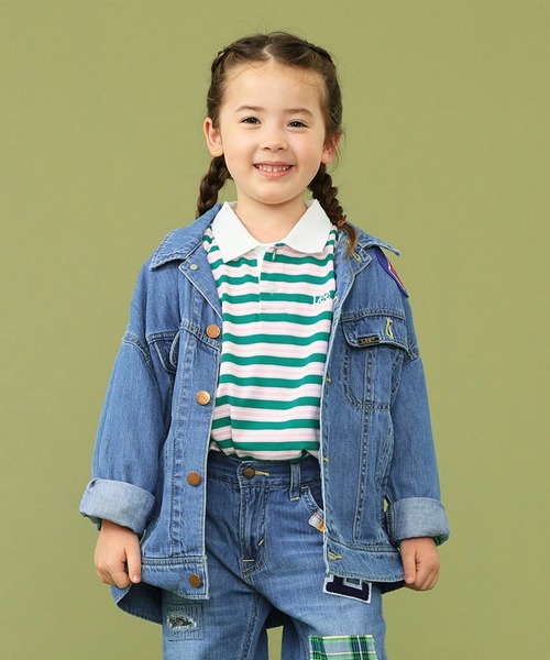 Lee（リー）の「Lee/リー【110-150cm】キッズ ルーズデニムジャケット ワッペン パッチワーク（デニムジャケット・キッズ・その他・110/120/130/140/150）」の13枚目の写真