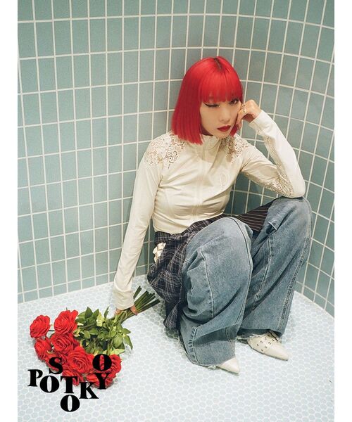 jouetie(ジュエティ)の「【Something ×PosTokyo】PANEL BALLON WIDE DENIM(デニムパンツ・レディース・ブラック/インディゴブルー/ブルー・SMALL/MEDIUM)」の4枚目の写真