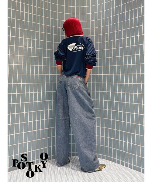 jouetie(ジュエティ)の「【Something ×PosTokyo】PANEL BALLON WIDE DENIM(デニムパンツ・レディース・ブラック/インディゴブルー/ブルー・SMALL/MEDIUM)」の17枚目の写真