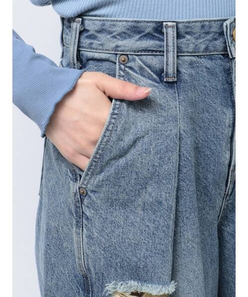 jouetie(ジュエティ)の「【Something ×PosTokyo】PANEL BALLON WIDE DENIM(デニムパンツ・レディース・ブラック/インディゴブルー/ブルー・SMALL/MEDIUM)」の22枚目の写真