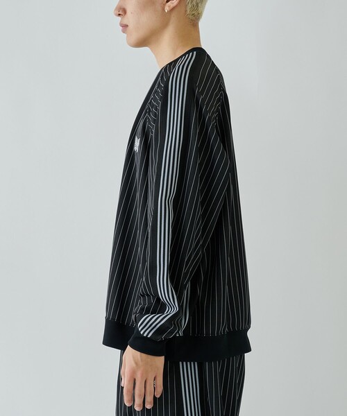 Needles（ニードルス）の「【Needles/ニードルズ】STUDIOUS別注Track L/S Crew Nack（ジャージ・メンズ・ネイビー/ブラック・XL/L/M）」の5枚目の写真