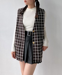 AS KNOW AS plus | ◇ツイードフリンジベスト(ベスト)