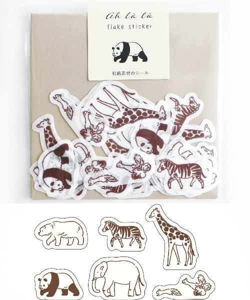 EC:アララフレークシール 犬猫 イラストシール（ステッカー/テープ