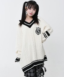 TRAVAS TOKYエンブレムパッチケーブルニットPO/プルオーバーニット TRAVAS TOKYO（トラバス トウキョウ）の「『TRAVAS TOKYO
