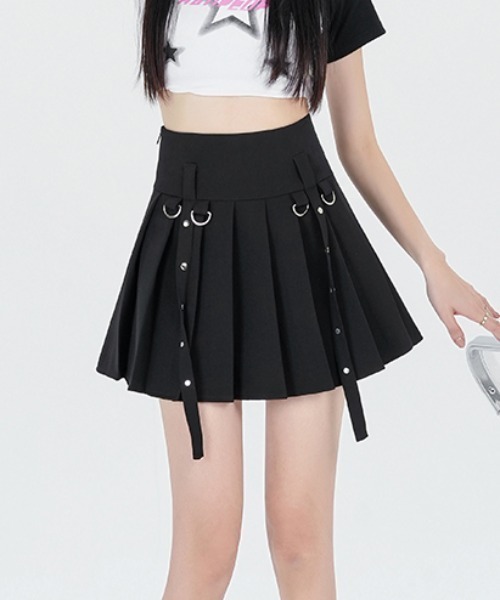 Sibra（シブラ）の「プリーツスカート　インナーパンツ付（スカート・レディース・ブラック/グレー・M）」の4枚目の写真