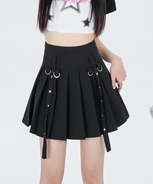 Sibra（シブラ）の「プリーツスカート　インナーパンツ付（スカート・レディース・ブラック/グレー・M）」の3枚目の写真