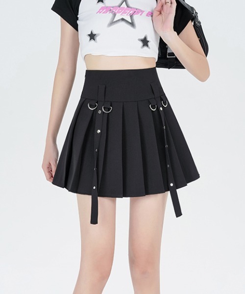 Sibra（シブラ）の「プリーツスカート　インナーパンツ付（スカート・レディース・ブラック/グレー・M）」の8枚目の写真