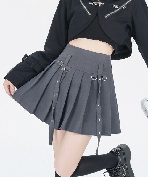 Sibra（シブラ）の「プリーツスカート　インナーパンツ付（スカート・レディース・ブラック/グレー・M）」の10枚目の写真