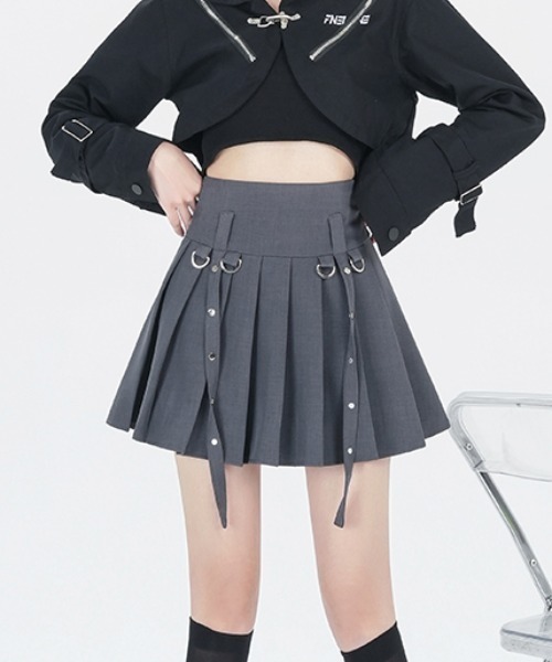 Sibra（シブラ）の「プリーツスカート　インナーパンツ付（スカート・レディース・ブラック/グレー・M）」の13枚目の写真