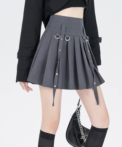 Sibra（シブラ）の「プリーツスカート　インナーパンツ付（スカート・レディース・ブラック/グレー・M）」の12枚目の写真