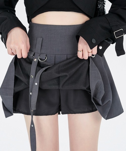 Sibra（シブラ）の「プリーツスカート　インナーパンツ付（スカート・レディース・ブラック/グレー・M）」の16枚目の写真