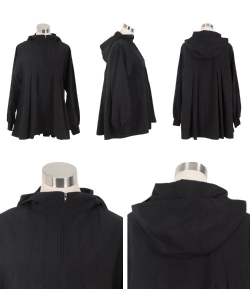 KOBE LETTUCE（コウベレタス）の「選べる2タイプ 撥水加工パッカブルマウンテンパーカー（パーカー・レディース・ブラック/ブラック系・M/M1）」の18枚目の写真