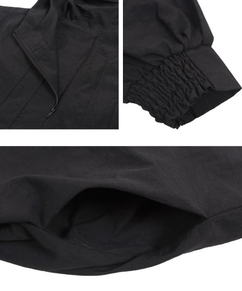 KOBE LETTUCE（コウベレタス）の「選べる2タイプ 撥水加工パッカブルマウンテンパーカー（パーカー・レディース・ブラック/ブラック系・M/M1）」の19枚目の写真