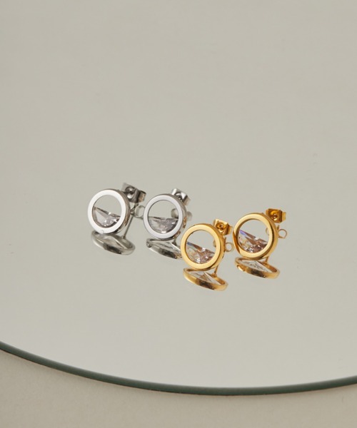 ciite' surgical stainless（シーテサージカルステンレス）の「【 金属アレルギー対応 】 サークルピアス サージカルステンレス   (両耳用)（ピアス（両耳用）・レディース・ゴールド/シルバー・FREE）」の10枚目の写真