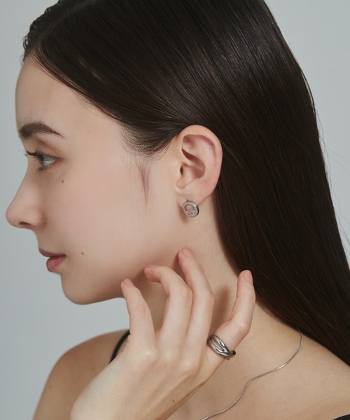 ciite' surgical stainless（シーテサージカルステンレス）の「【 金属アレルギー対応 】 サークルピアス サージカルステンレス   (両耳用)（ピアス（両耳用）・レディース・ゴールド/シルバー・FREE）」の12枚目の写真