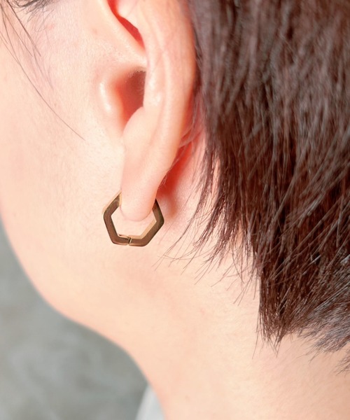 ciite'(シーテ)の「【 金属アレルギー対応 】 ペンタゴンピアス サージカルステンレス (両耳用)(ピアス(両耳用)・レディース・ピンクゴールド/ゴールド/シルバー・FREE)」の18枚目の写真