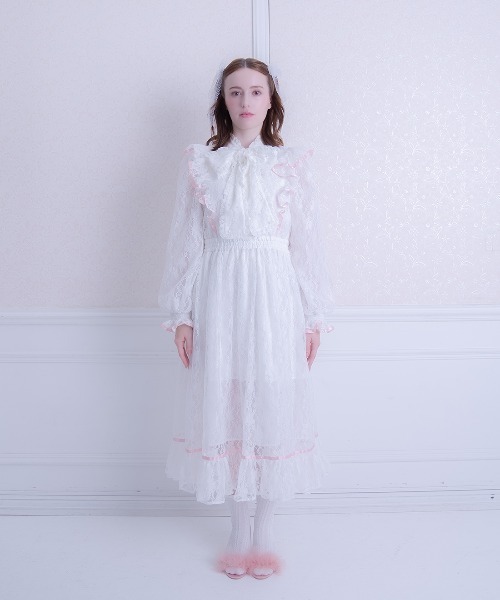 Lolime by mellfy memory（ロリミー バイ メルフィーメモリー）の「Angel lace ワンピース（ワンピース・レディース・ピンク/ホワイト・LL/M）」の18枚目の写真
