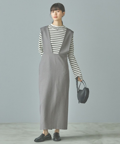 LAKOLE(ラコレ)の「ウールライクサロペット / 151103(サロペット/オーバーオール・レディース・ブラック/ブラウン/グレー・SMALL/MEDIUM)」の4枚目の写真