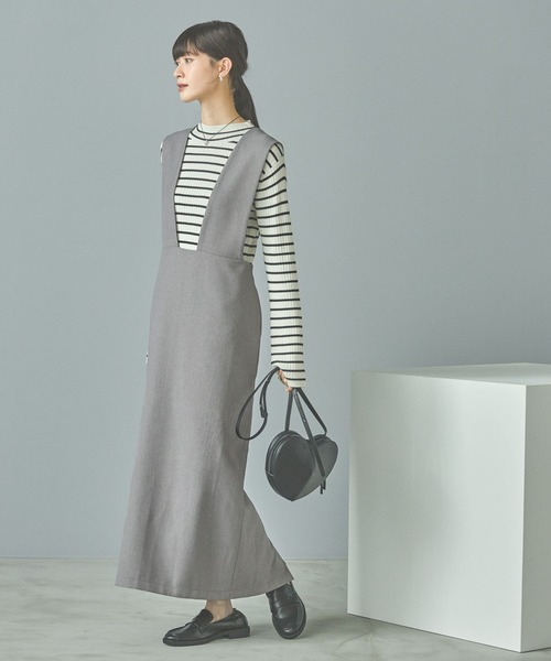 LAKOLE(ラコレ)の「ウールライクサロペット / 151103(サロペット/オーバーオール・レディース・ブラック/ブラウン/グレー・SMALL/MEDIUM)」の5枚目の写真