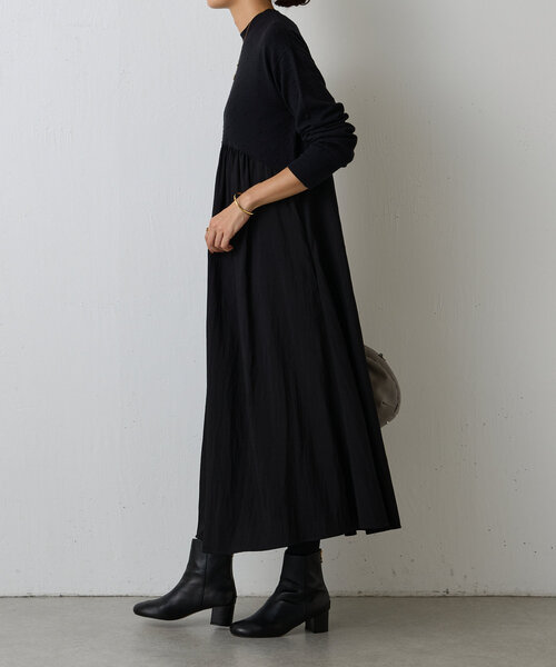 BEARDSLEY（ビアズリー）の「ドットニットコンビギャザーワンピース