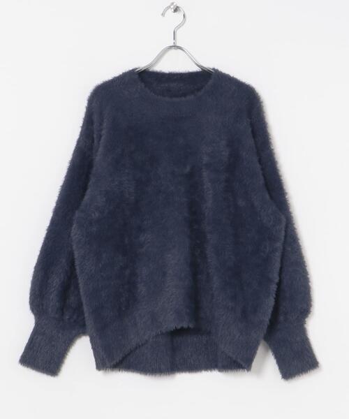 ITEMS URBANRESEARCH(アイテムズ アーバンリサーチ)の「シャギークルーネックニット(ニット/セーター・レディース・グリーン系その他/アイボリー/オレンジ/ネイビー・FREE)」の15枚目の写真