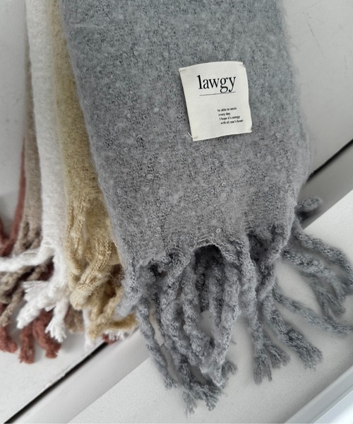 lawgy（ラウジー）の「bulky fluffy muffler / バルキーフラッフィーマフラー（マフラー・レディース・ピンク/イエロー/ベージュ/ブルーグレー/アイボリー・FREE）」の17枚目の写真